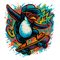 Skateboard Penguin - Design
