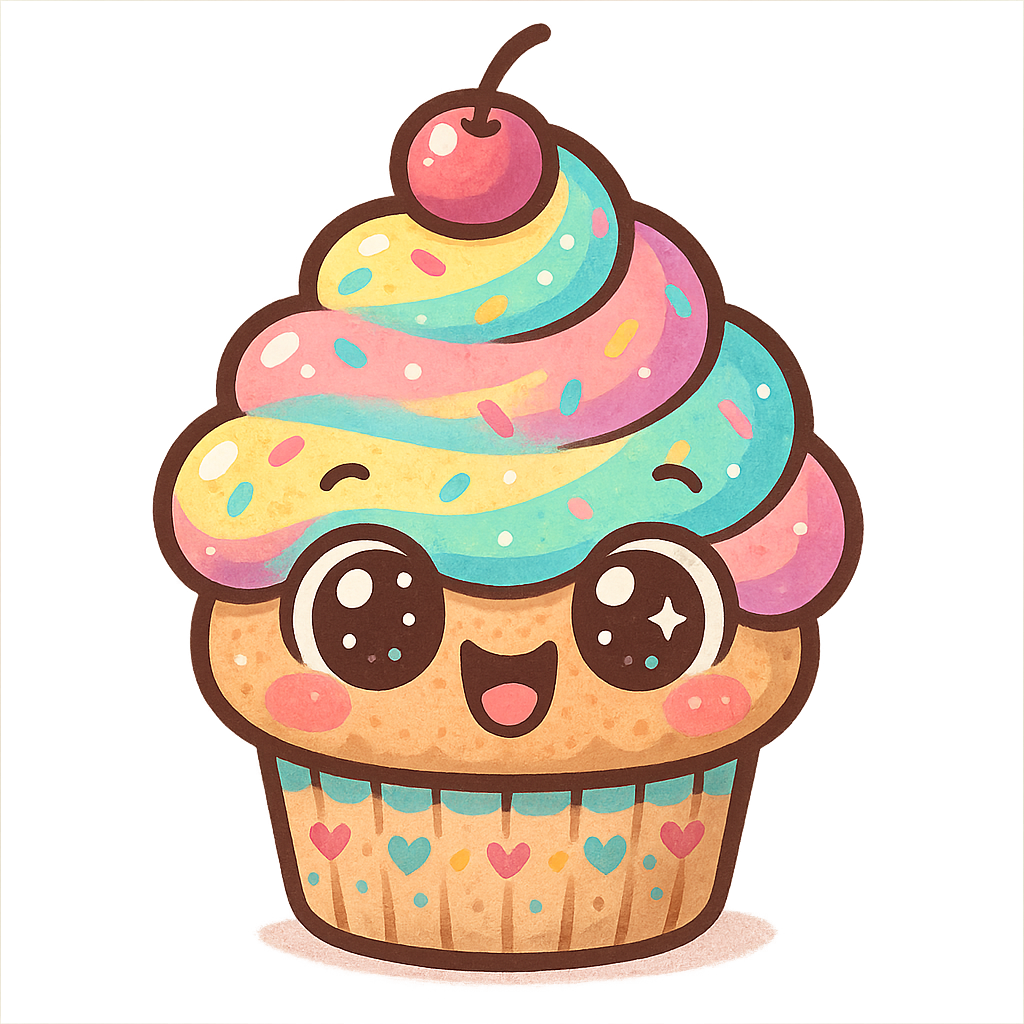 Kawaii Cupcake Delight - Design